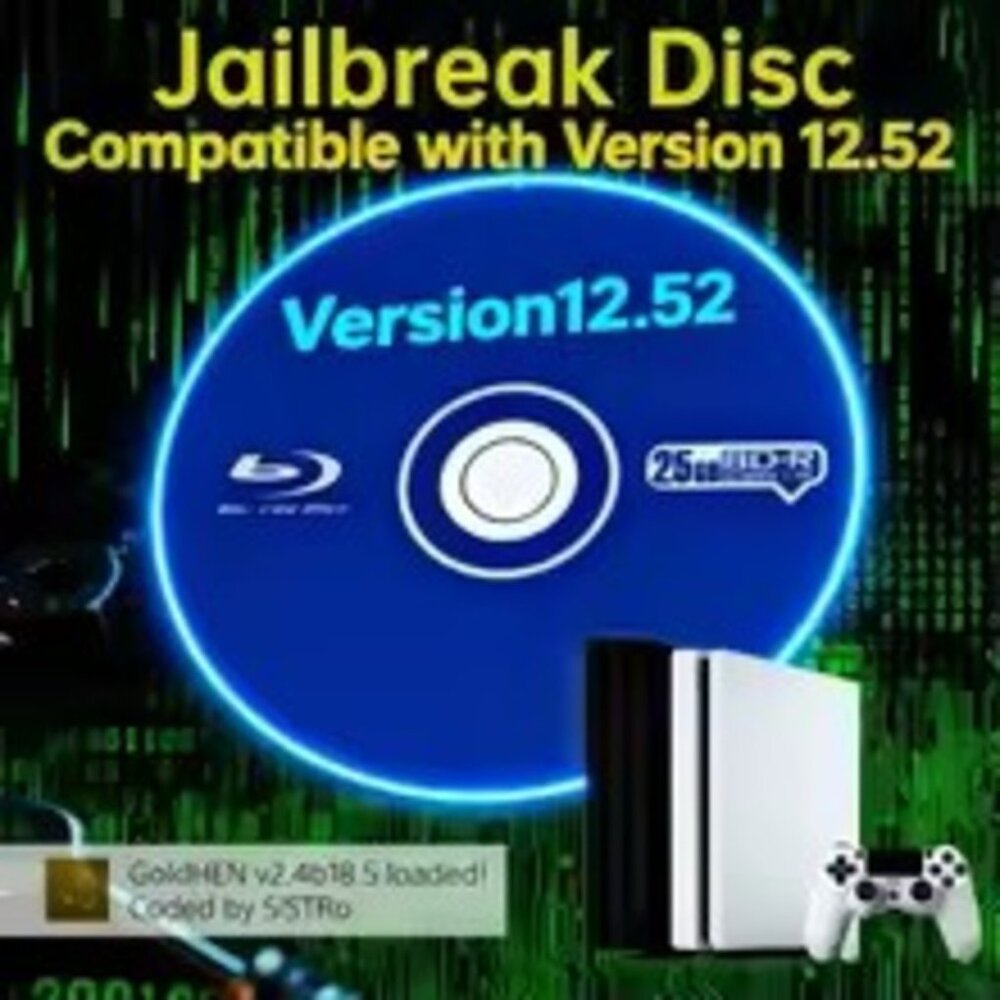 Jailbreak Disc New Version 12.50 - 12.52 For PS4 Latest Firmware Supported Boot